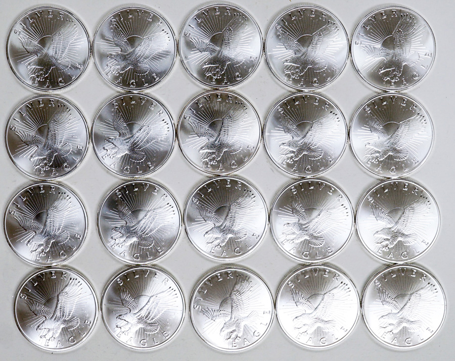 (20) Sunshine Minting .999 One Ounce Silver Rounds
