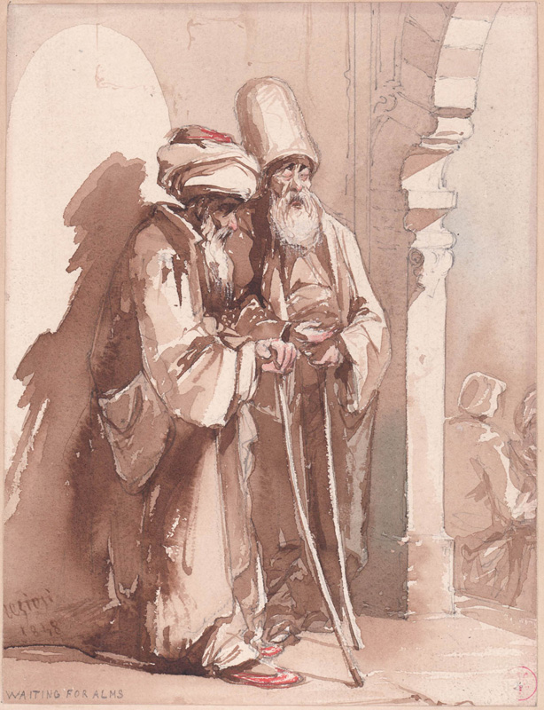 Vittorio Amadeo Preziosi (1816 - 1882) Watercolor