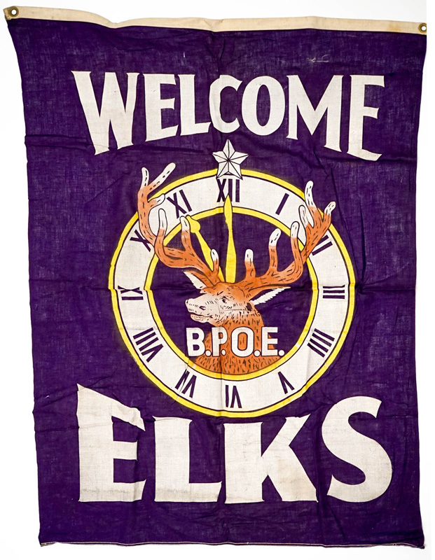 Vintage (5) BPOE Elks Lodge Banners