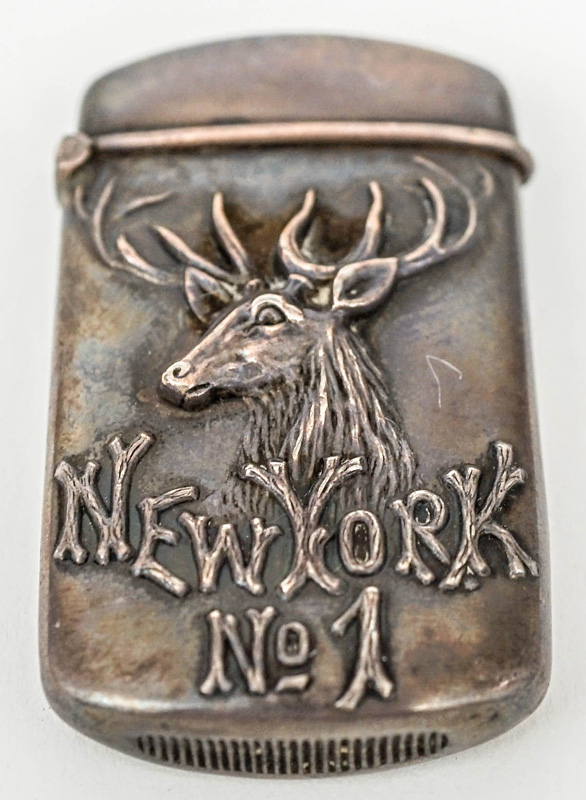 Antique BPOE Elk Match Safe Case [NY]